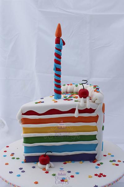 Rainbow Cake - Cake by Diana's Cakery