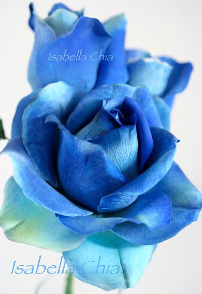  Blue roses - Cake by IsabellaChia