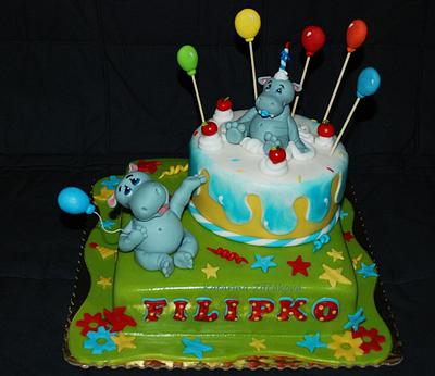 happy hippos - Cake by katarina139