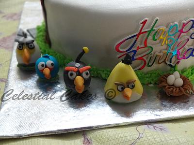 Angry Bird Cake.... - Cake by Rosna Rehanesh