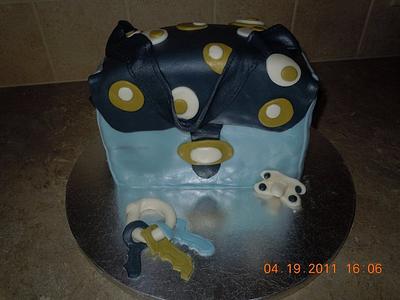 Diaper Bag Cake! - Cake by sweetpeacakemom