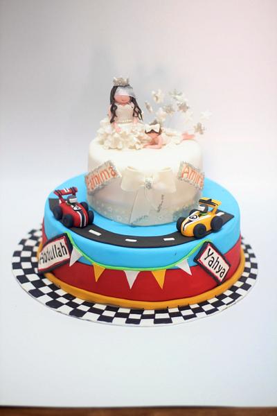 Princess and cars  - Cake by Reema siraj