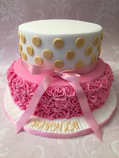 Pretty cake for a pretty 1 year old  - Cake by Roberta