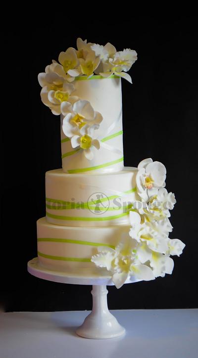 A trio of orchids - Cake by Victoria Forward
