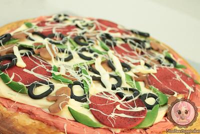 Pizza cake - Cake by YumZee_Cuppycakes