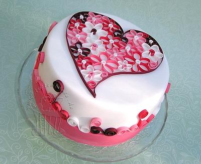 Pink heart - Cake by Monika