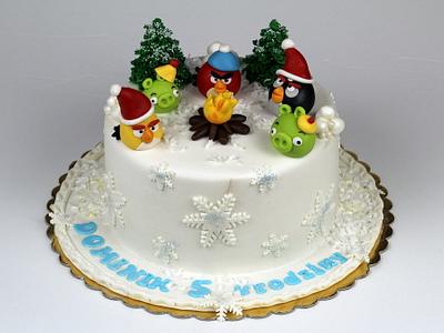 Angry Birds Xmas cake - Cake by Beatrice Maria