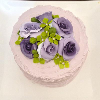 The violet rose cake - Cake by Neda's Cakes
