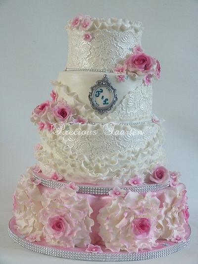 Romantic wedding cake - Cake by Peggy ( Precious Taarten)