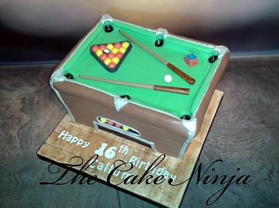 Pool Table Cake - Cake by Tiddy
