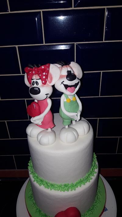 Diddle valentine toppers❤ - Cake by Anneke van Dam