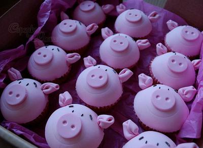 Percy Pig cupcakes - Cake by CupcakesbyLouise