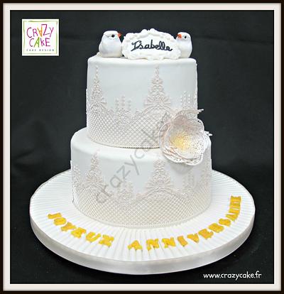 Surprise birthday cake from the groom to his bride - Cake by Crazy Cake