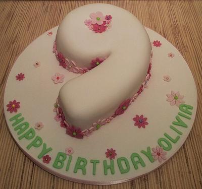 Number 9 Birthday cake - Cake by Sarah Poole