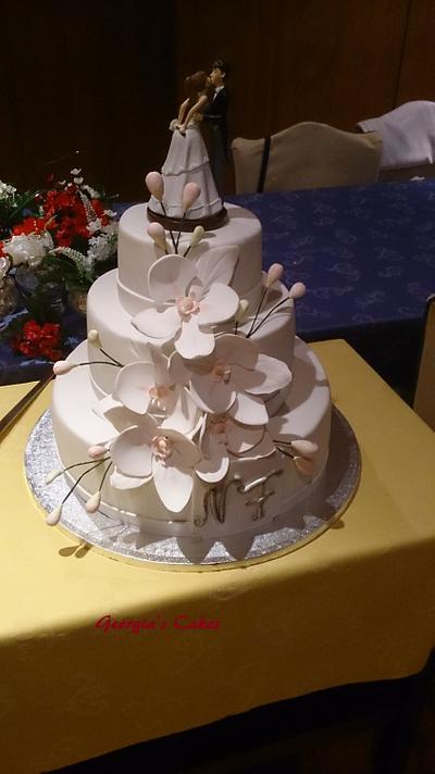 TARTA DE BODA CON ORQUIDEAS - Cake by Georgia´s Cakes 