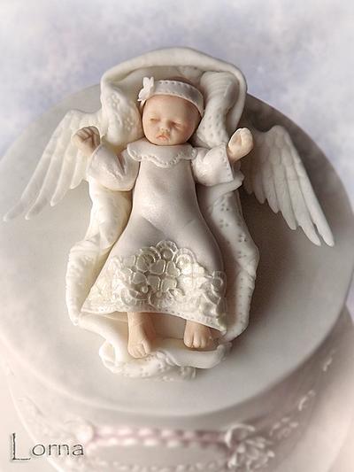 Baby Angel - Christening Cake - Cake by Lorna