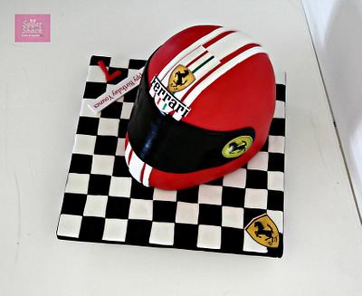 Ferrari helmet cake - Cake by shahin