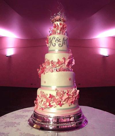 Butterflies wedding cake - Cake by jameela