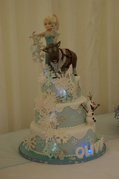 Frozen themed cake - Cake by TipsyTruffles