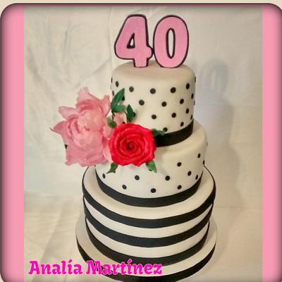 Forty cake - Cake by Analía Martínez