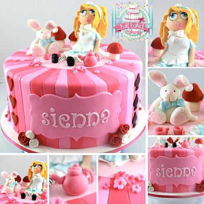 Alice in a pink Wonderland - Cake by Sheridan @HalfBakedCakery