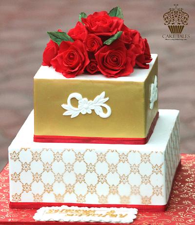 Rose wedding cake - Cake by Meenal Rai Shejwar