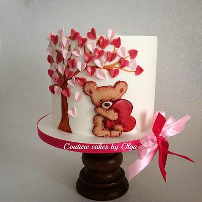 ,,Teddy in love,, cake - Cake by Couture cakes by Olga