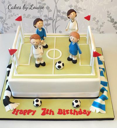 Football Pitch - Cake by Louise Jackson Cake Design