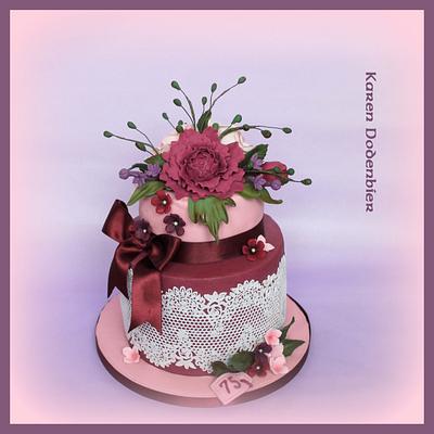 Pink and Plum  colours! - Cake by Karen Dodenbier