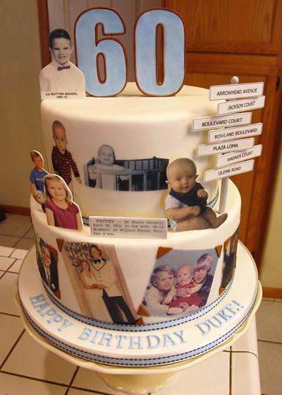 60th Birthday Photo Cake - Cake by Let's Do Cake!