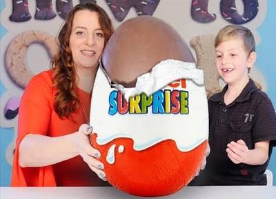 Giant Kinder Surprise - Cake by HowToCookThat