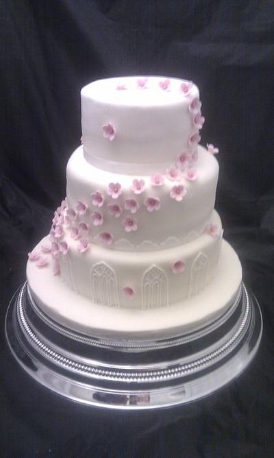 Cherry Blossom Wedding Cake - Cake by Janne Regan