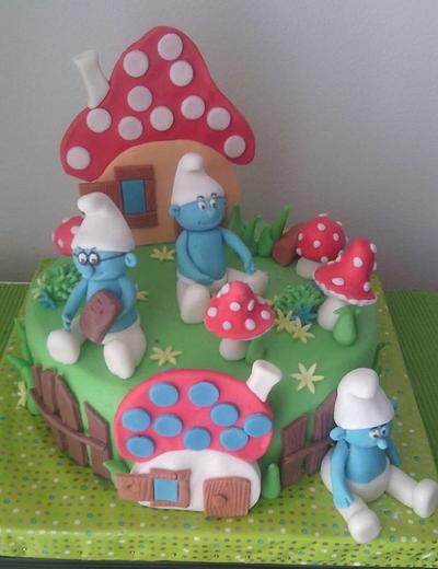 Smurfs - Cake by idtorte