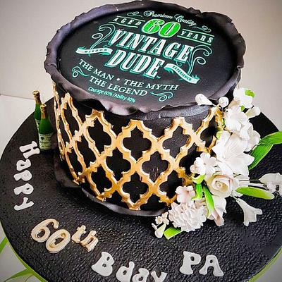 60th Birthday Cake for Dad - Cake by Shafaq's Bake House