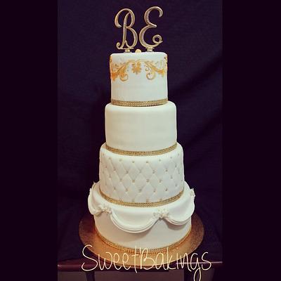 4 tier Wedding cake - Cake by Priscilla 
