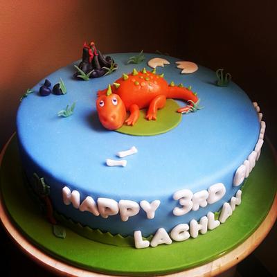 Dinosaur cake - Cake by Edelcita Griffin (The Pretty Nifty)