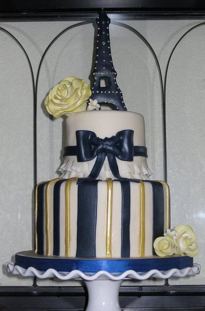 Paris themed Bridal shower cake - Cake by sking