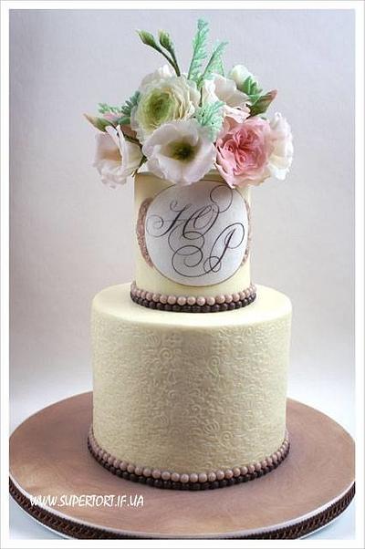 Two Tier Wedding Cake - Cake by Uliana Kotsaba