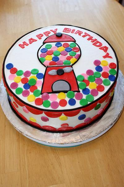 Gumball Machine Happy Birthday Cake - Cake by Michelle