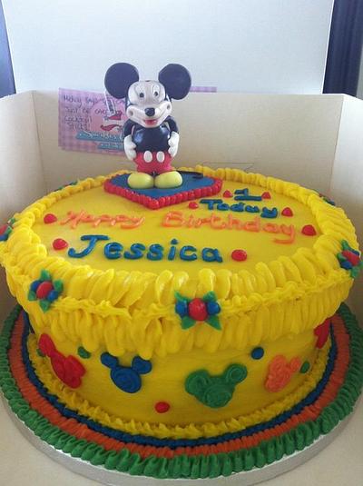 Mickey Mouse Buttercream Cake  - Cake by Shirley Jones 