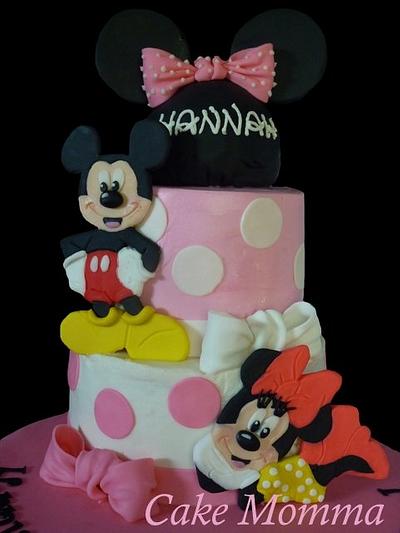 Minnie and Mickey - Cake by cakemomma1979