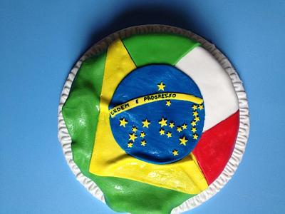 Italy vs Brasil - Cake by Annina