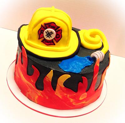 Fireman Birthday  - Cake by Cups-N-Cakes 