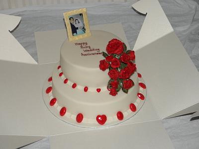 Ruby wedding - Cake by Christie Storey 
