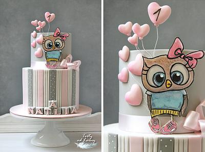 Little cute owl - Cake by Lorna