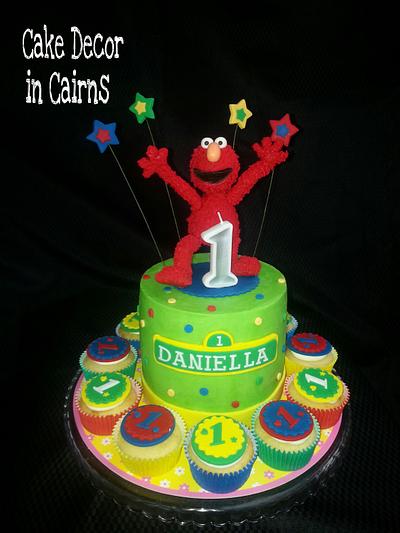 Elmo: Green Coloured Ganache - Cake by Cake Decor in Cairns