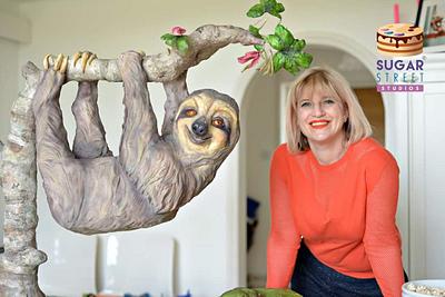 Hanging Sloth Cake! - Cake by Sugar Street Studios by Zoe Burmester