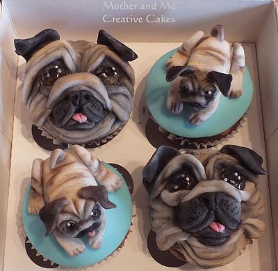 Pug Cupcakes - Cake by Mother and Me Creative Cakes