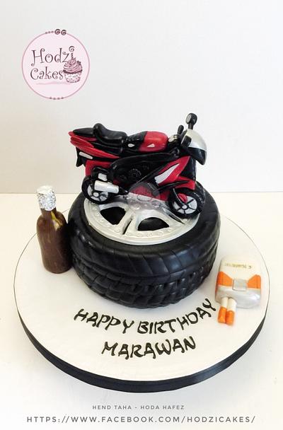 Motorcycle Wheel Cake🏍❤️ - Cake by Hend Taha-HODZI CAKES