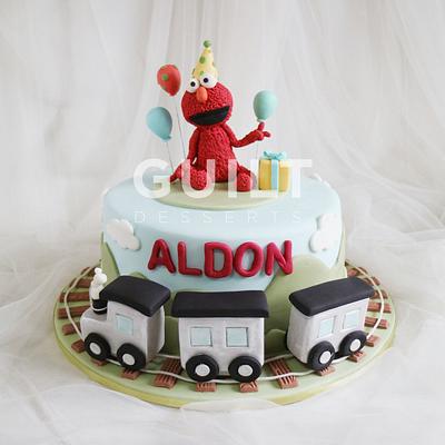 Elmo Train - Cake by Guilt Desserts